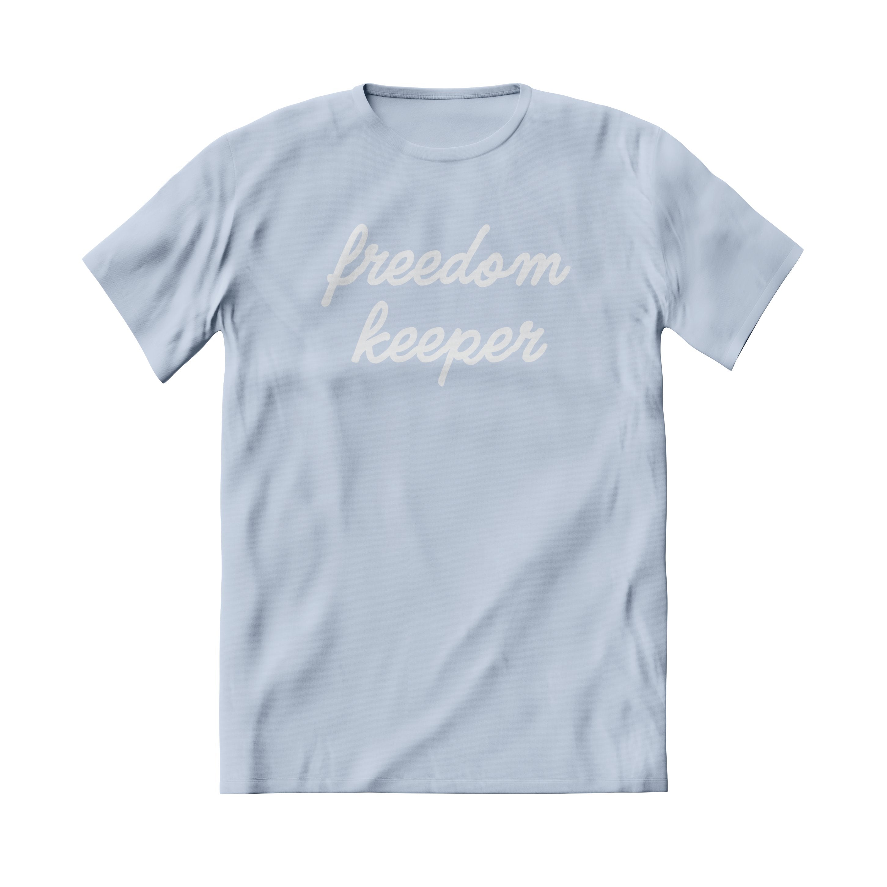 Freedom Keeper Classic Tee Light Blue w/ White Text Freedom Keepers