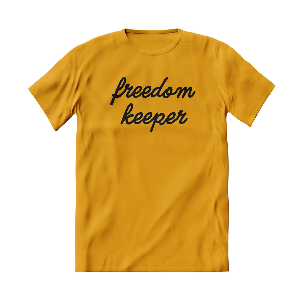 Freedom Keeper Classic Tee - Gold w/ Black Text