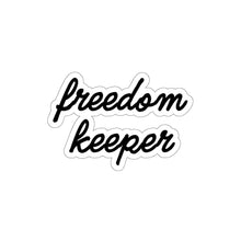 Load image into Gallery viewer, Classic &quot;Freedom Keeper&quot; Black Die-Cut Stickers
