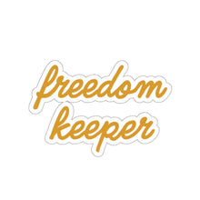 Load image into Gallery viewer, Classic &quot;Freedom Keeper&quot; Gold Die-Cut Stickers
