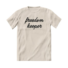 Load image into Gallery viewer, Freedom Keeper Classic Tee - Natural w/ Black Text
