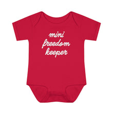 Load image into Gallery viewer, Infant Baby Rib Bodysuit - Classic Freedom Keeper (Red or Blue)
