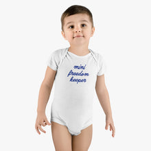 Load image into Gallery viewer, Organic Baby Bodysuit - Classic Mini Freedom Keeper - Blue
