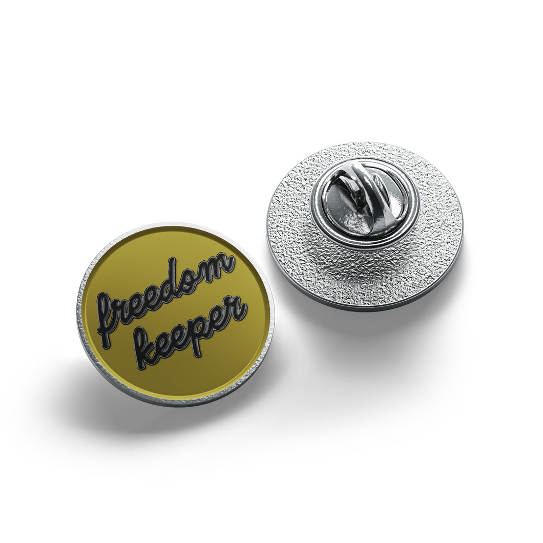 Freedom Keepers Script Logo Enamel Pin